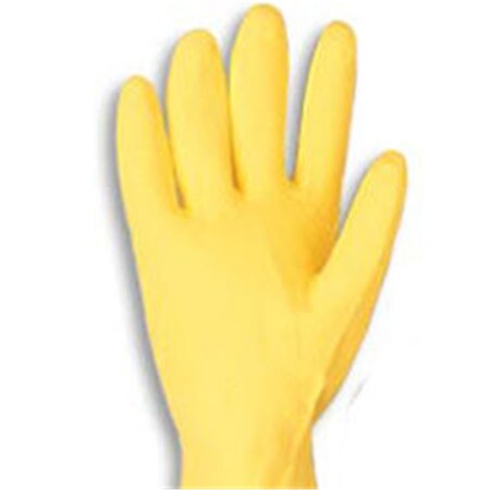 Hygrade Safety XL PE Extra Large Natural Latex Flock Lined Glove, Yellow - Case of 1 HL-100 XL (PE)